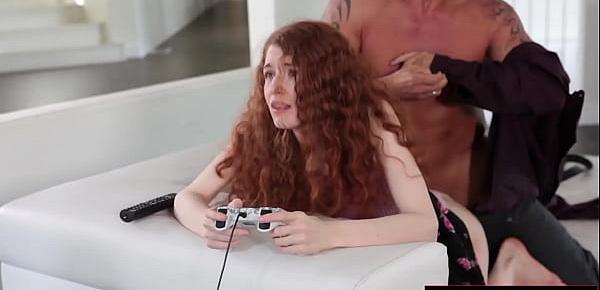  Ginger Stepdaughter Abbey Rain gets Drilled